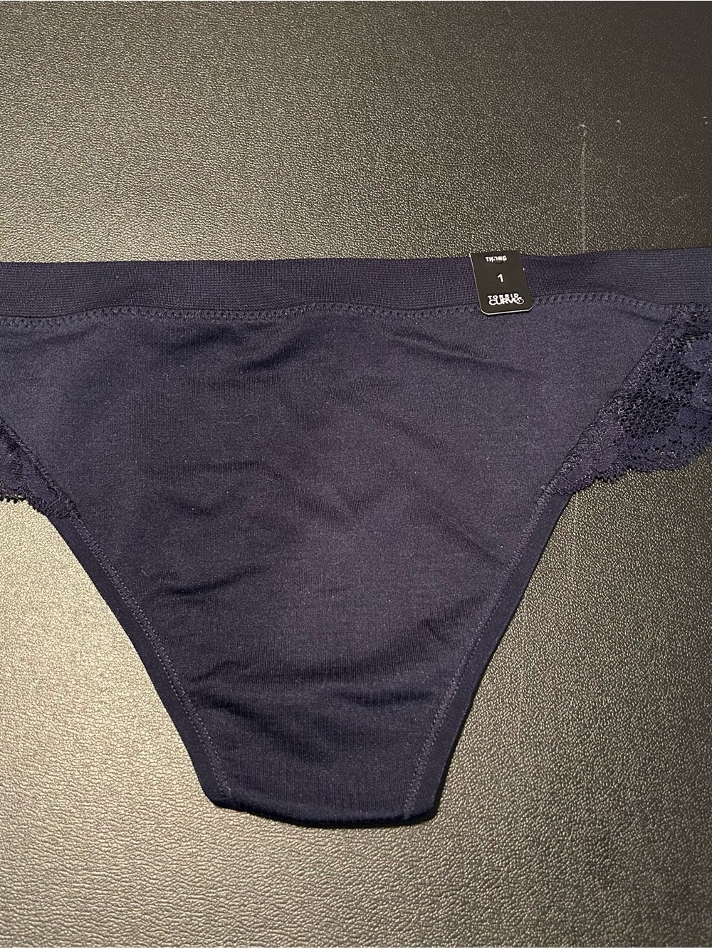 torrid Navy Blue Lace Trim Bikini Panty